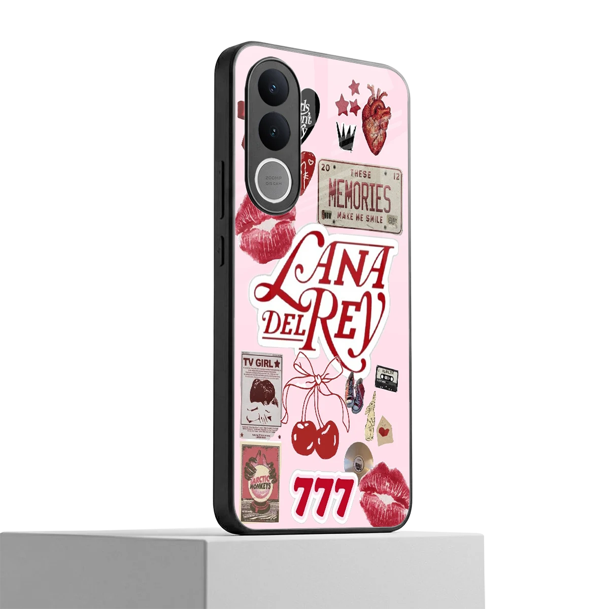 Lana Del Rey Collage vivo v70 fe mobile cover | shockproof glass phone case