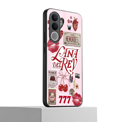 Lana Del Rey Collage vivo v70 fe mobile cover | shockproof glass phone case
