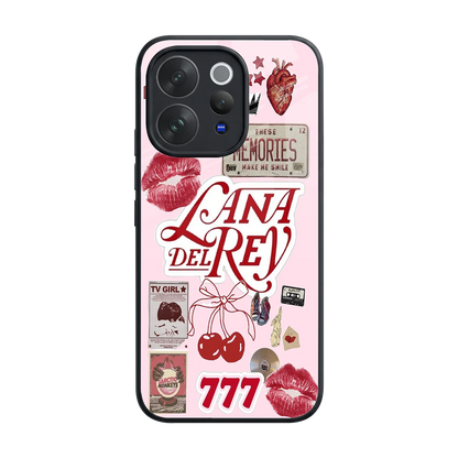 Lana Del Rey Collage back phone cover | glass case for vivo v70