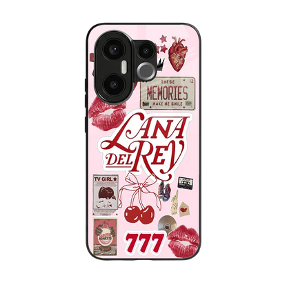 Lana Del Rey Collage back phone cover | glass case for vivo x200 fe