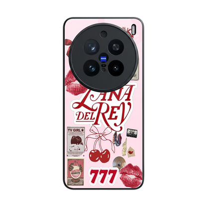 Lana Del Rey Collage back phone cover | glass case for vivo x200 pro