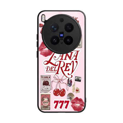 Lana Del Rey Collage back phone cover | glass case for vivo x300 pro