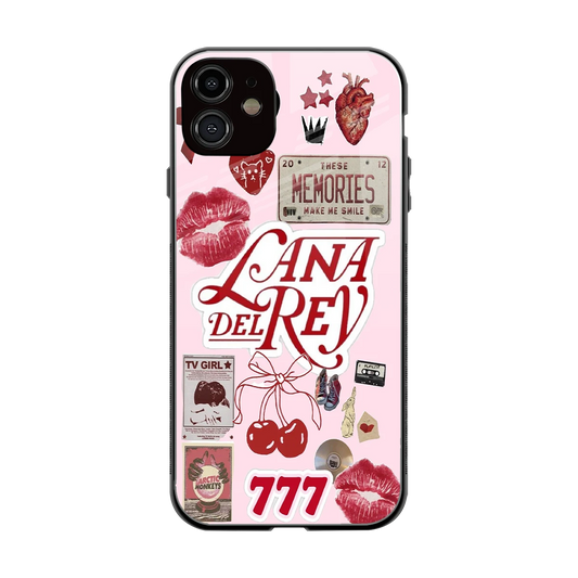 Lana Del Rey Collage back phone cover | glass case for iphone 12