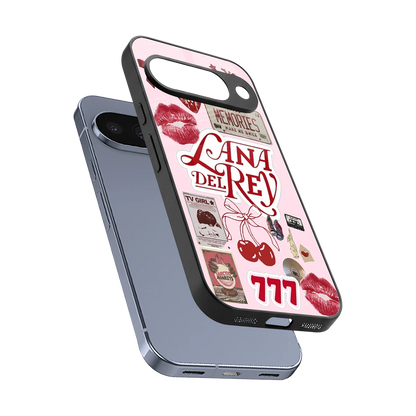 Lana Del Rey Collage sleek google pixel 10 cover with tempered glass back and TPU edges