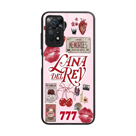 Lana Del Rey Collage back phone cover | glass case for redmi note 11 pro