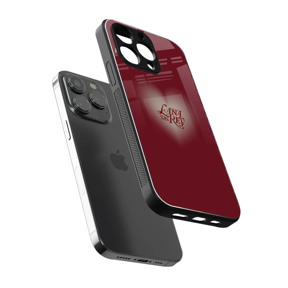 Lana Del Rey Red sleek iphone 13 pro cover with tempered glass back and TPU edges