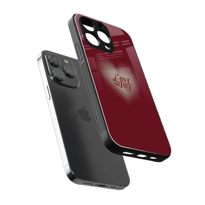 Lana Del Rey Red sleek iphone 13 pro cover with tempered glass back and TPU edges