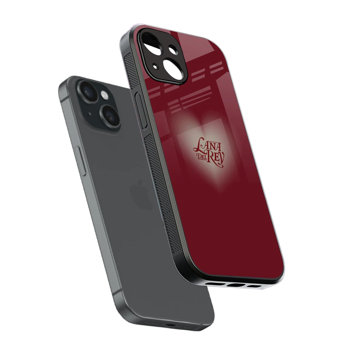 Lana Del Rey Red sleek iphone 13 cover with tempered glass back and TPU edges