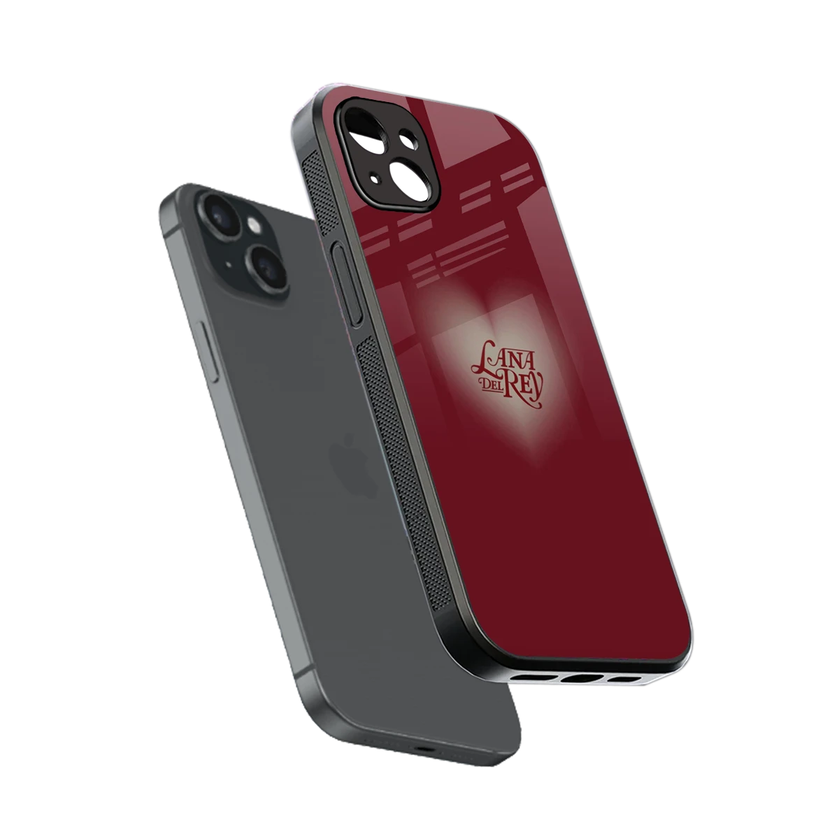 Lana Del Rey Red sleek iphone 15 plus cover with tempered glass back and TPU edges
