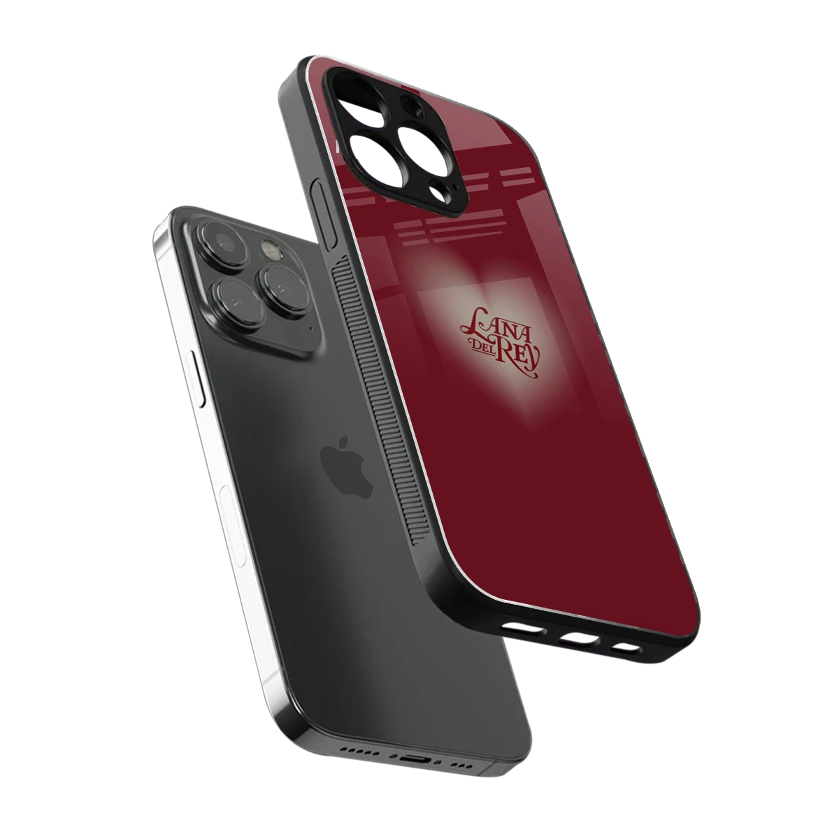 Lana Del Rey Red sleek iphone 15 pro max cover with tempered glass back and TPU edges