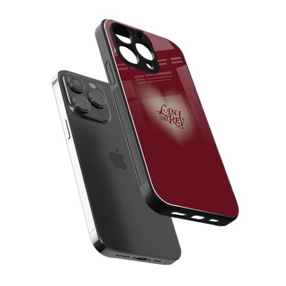 Lana Del Rey Red sleek iphone 15 pro max cover with tempered glass back and TPU edges