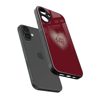 Lana Del Rey Red sleek iphone 16 plus cover with tempered glass back and TPU edges