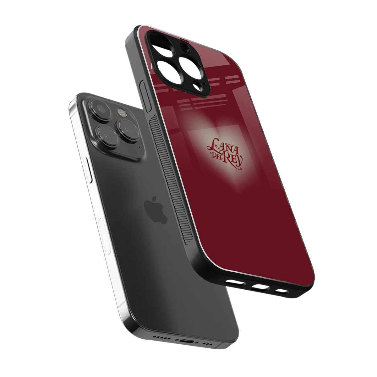 Lana Del Rey Red sleek iphone 16 pro max cover with tempered glass back and TPU edges