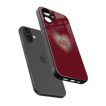 Lana Del Rey Red sleek iPhone 16 cover with tempered glass back and TPU edges