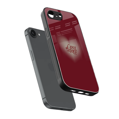 Lana Del Rey Red sleek iphone 16e cover with tempered glass back and TPU edges