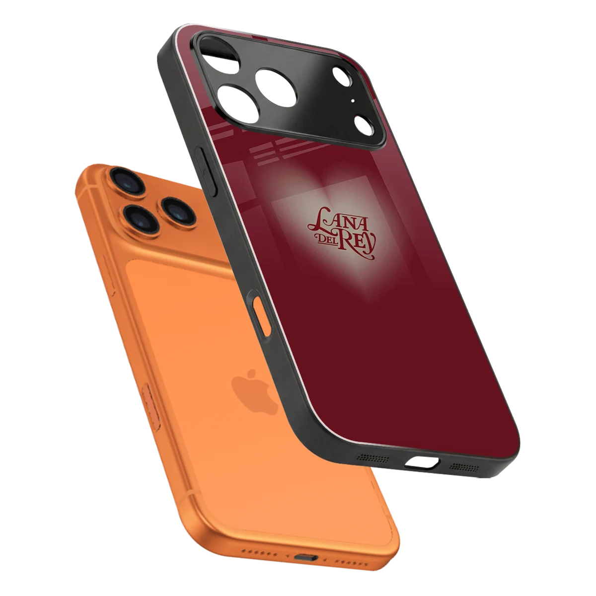 Lana Del Rey Red sleek iphone 17 pro max cover with tempered glass back and TPU edges