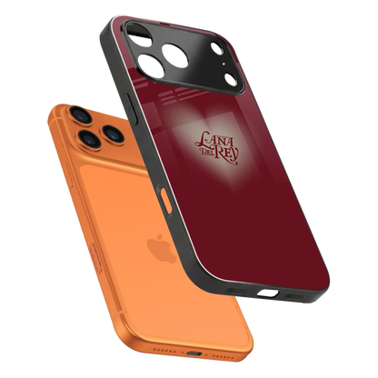 Lana Del Rey Red sleek iphone 17 pro max cover with tempered glass back and TPU edges
