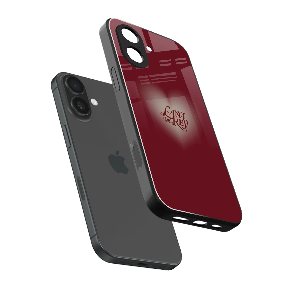 Lana Del Rey Red sleek iphone 17 cover with tempered glass back and TPU edges