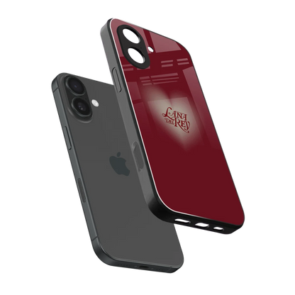 Lana Del Rey Red sleek iphone 17 cover with tempered glass back and TPU edges
