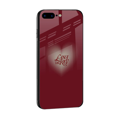 Lana Del Rey Red sleek iphone 8 plus cover with tempered glass back and TPU edges