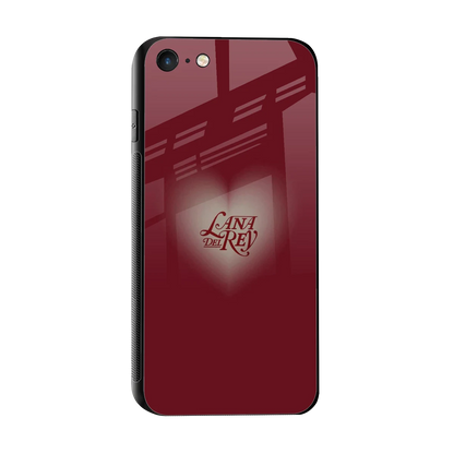 Lana Del Rey Red sleek iphone 7 cover with tempered glass back and TPU edges