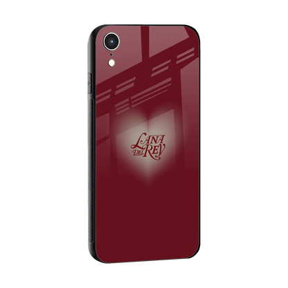 Lana Del Rey Red sleek iphone xr cover with tempered glass back and TPU edges