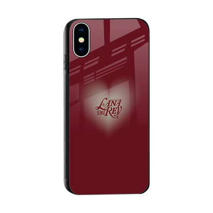 Lana Del Rey Red sleek iphone xs cover with tempered glass back and TPU edges