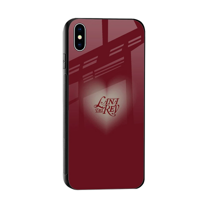 Lana Del Rey Red sleek iphone xs max cover with tempered glass back and TPU edges