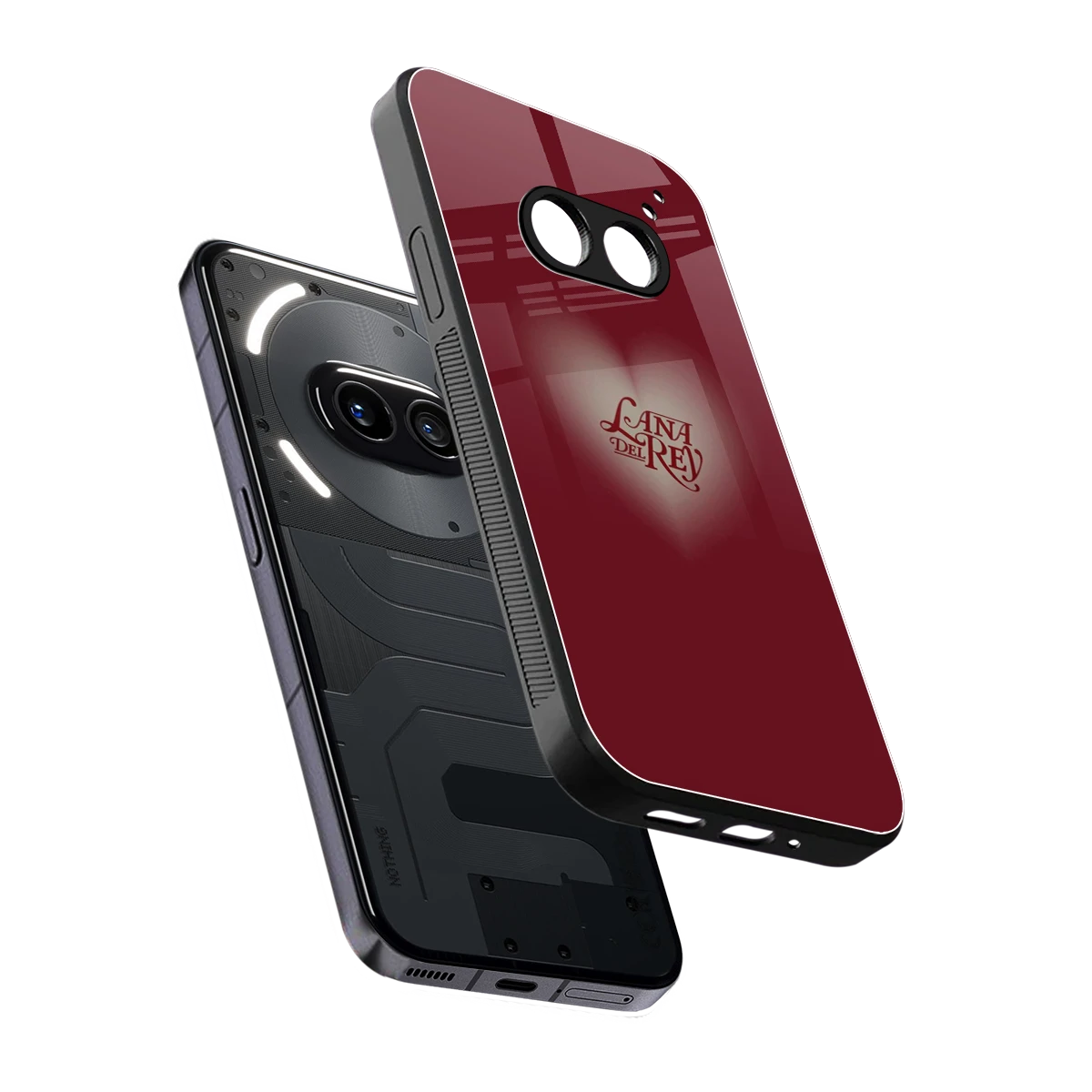 Lana Del Rey Red sleek nothing phone 2a cover with tempered glass back and TPU edges