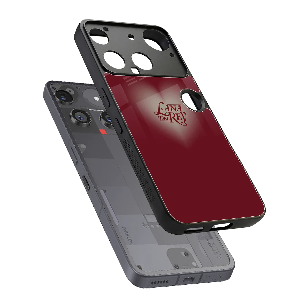Lana Del Rey Red sleek nothing phone 3 cover with tempered glass back and TPU edges