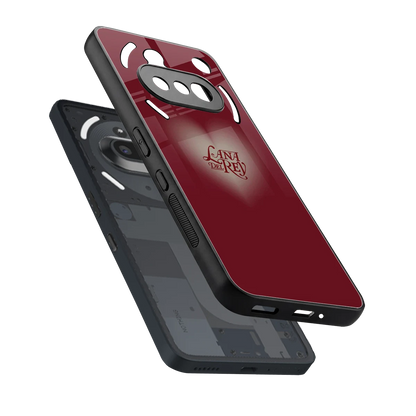 Lana Del Rey Red sleek nothing phone 3a cover with tempered glass back and TPU edges