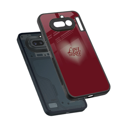 Lana Del Rey Red sleek nothing phone 4a cover with tempered glass back and TPU edges