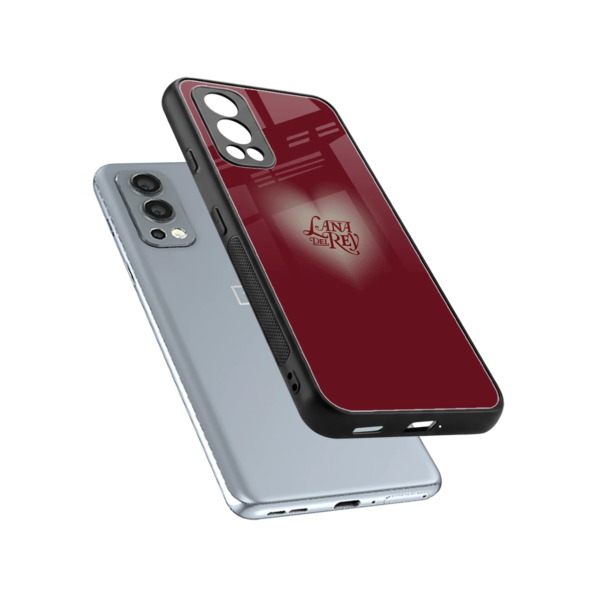 Lana Del Rey Red sleek oneplus nord 2 cover with tempered glass back and TPU edges