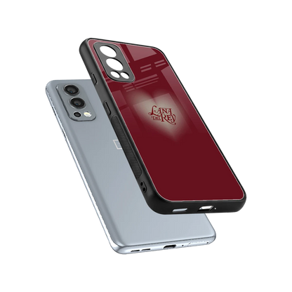 Lana Del Rey Red sleek oneplus nord 2 cover with tempered glass back and TPU edges