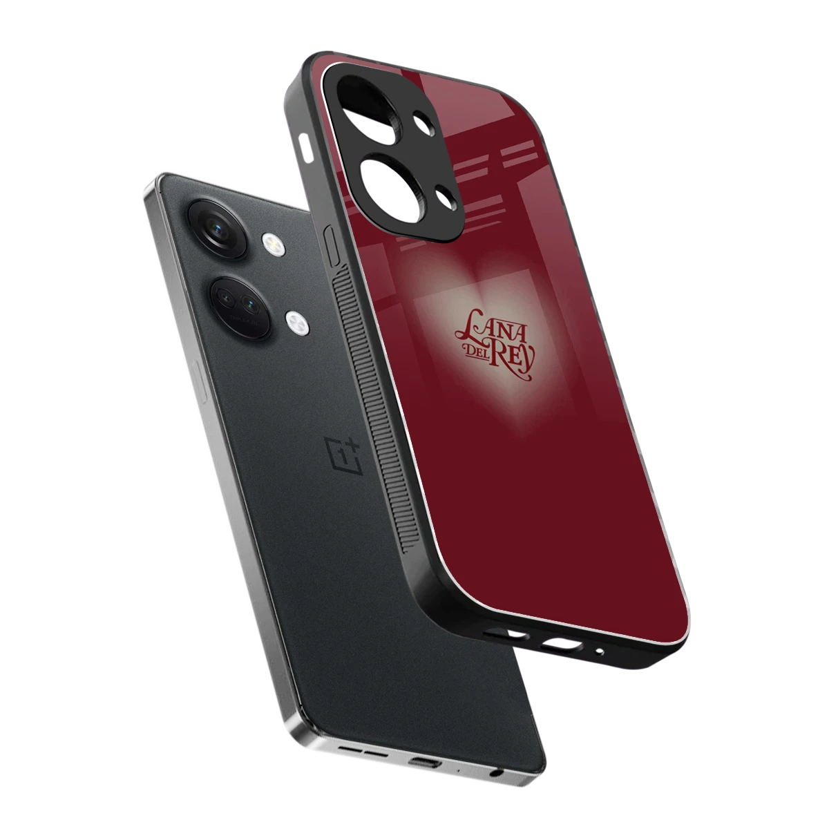 Lana Del Rey Red sleek oneplus nord 3 cover with tempered glass back and TPU edges