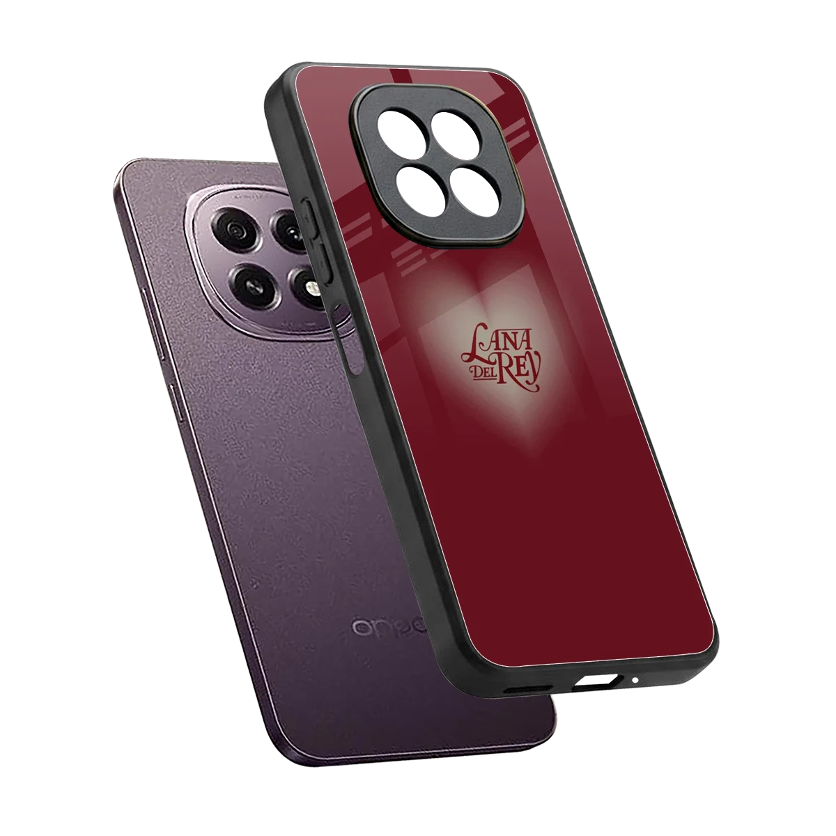 Lana Del Rey Red sleek oppo f29 5g cover with tempered glass back and TPU edges