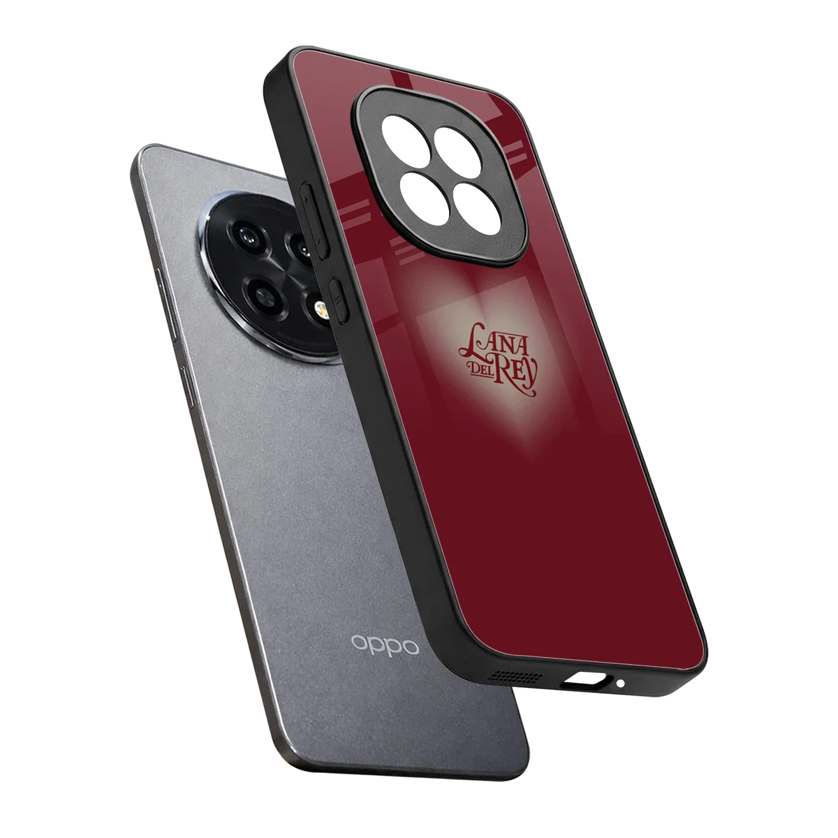 Lana Del Rey Red sleek oppo f29 pro 5g cover with tempered glass back and TPU edges