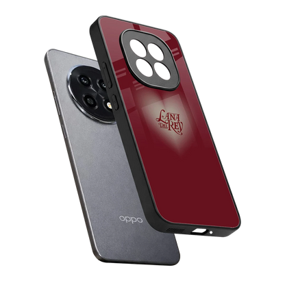 Lana Del Rey Red sleek oppo f29 pro 5g cover with tempered glass back and TPU edges