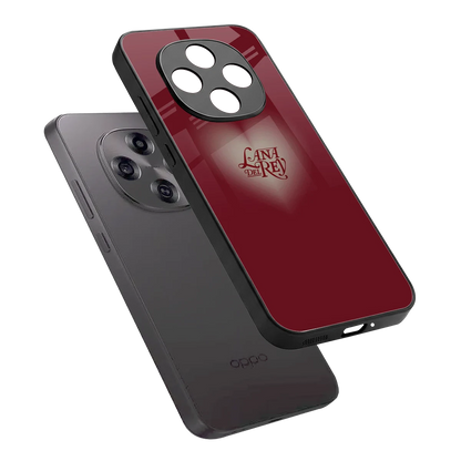 Lana Del Rey Red sleek oppo f31 pro 5g cover with tempered glass back and TPU edges