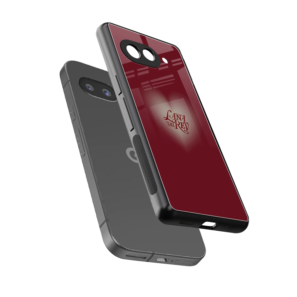 Lana Del Rey Red sleek google pixel 9a cover with tempered glass back and TPU edges