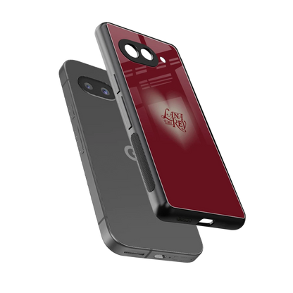 Lana Del Rey Red sleek google pixel 9a cover with tempered glass back and TPU edges