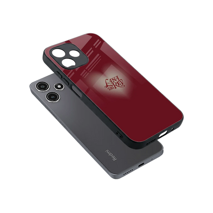 Lana Del Rey Red sleek redmi 12 5g cover with tempered glass back and TPU edges
