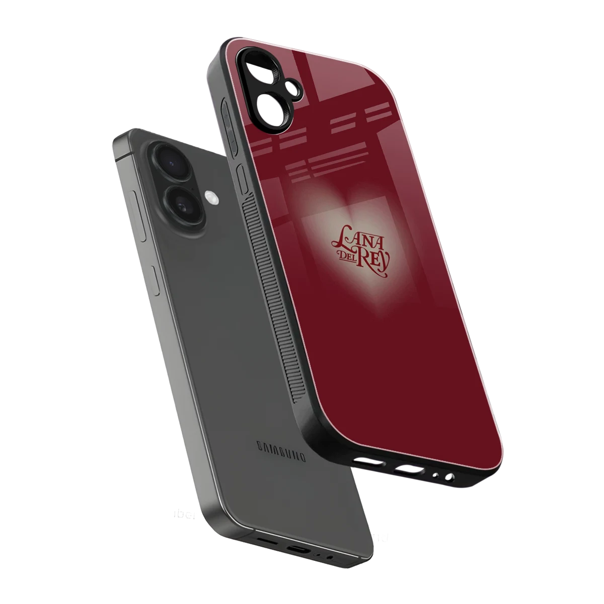 Lana Del Rey Red sleek samsung galaxy a06 5g cover with tempered glass back and TPU edges