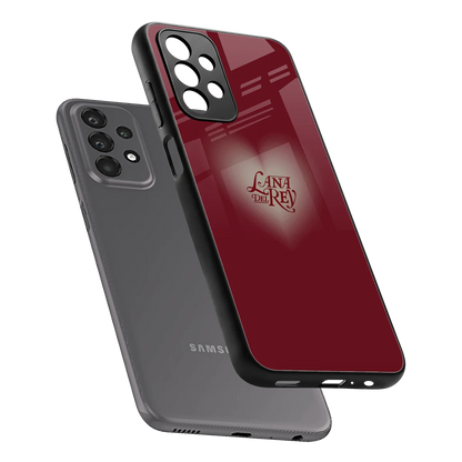 Lana Del Rey Red sleek samsung galaxy a23 cover with tempered glass back and TPU edges