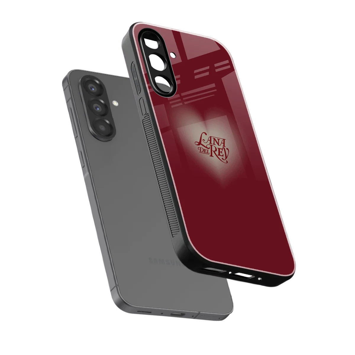 Lana Del Rey Red sleek samsung galaxy a36 5g cover with tempered glass back and TPU edges