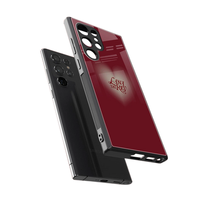 Lana Del Rey Red sleek samsung galaxy s23 ultra cover with tempered glass back and TPU edges