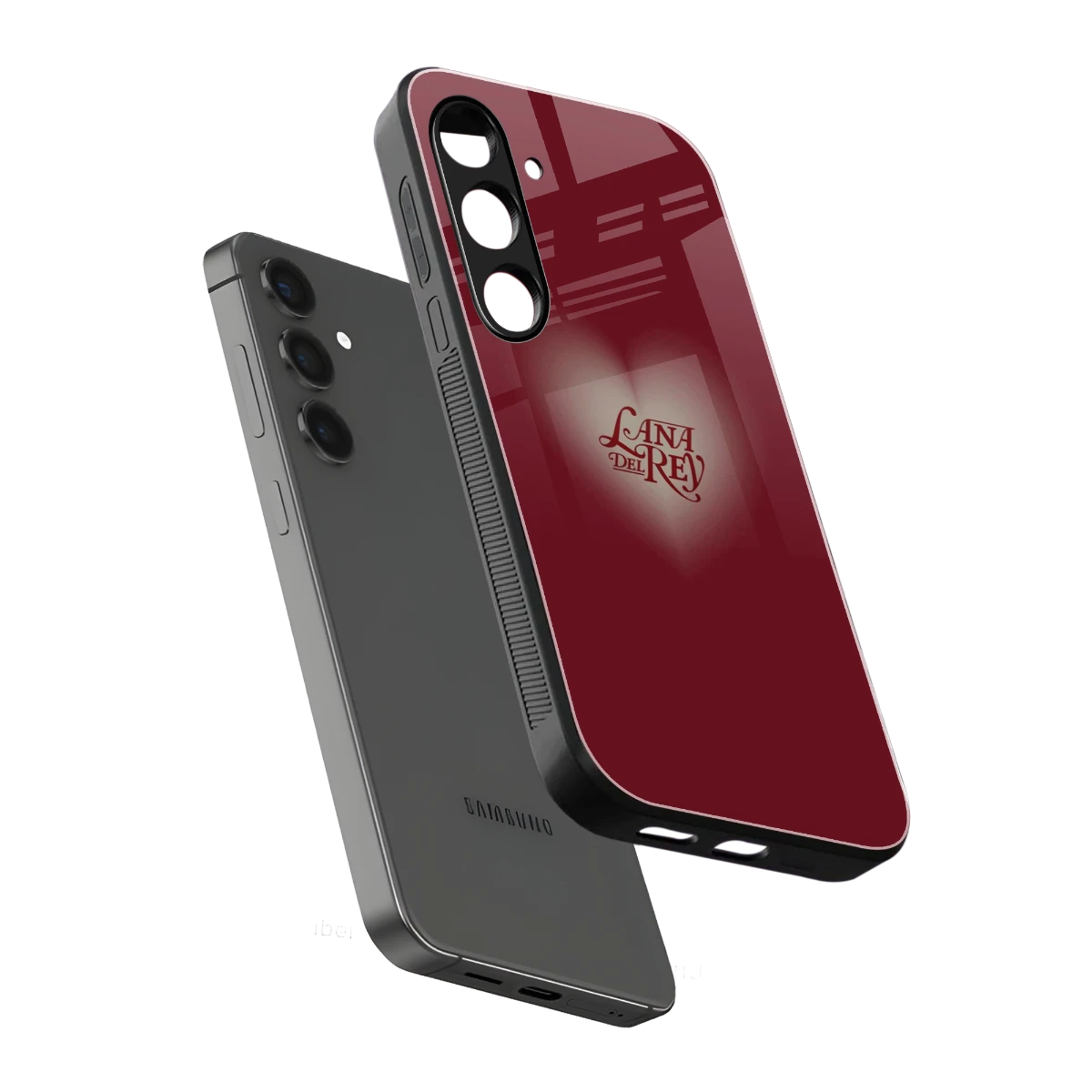 Lana Del Rey Red sleek samsung galaxy s25 cover with tempered glass back and TPU edges