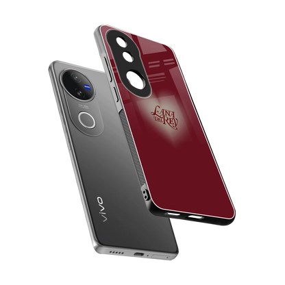 Lana Del Rey Red sleek vivo v50 cover with tempered glass back and TPU edges