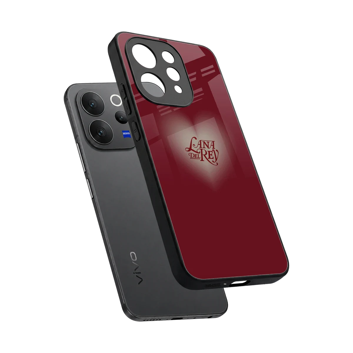 Lana Del Rey Red sleek vivo v70 cover with tempered glass back and TPU edges