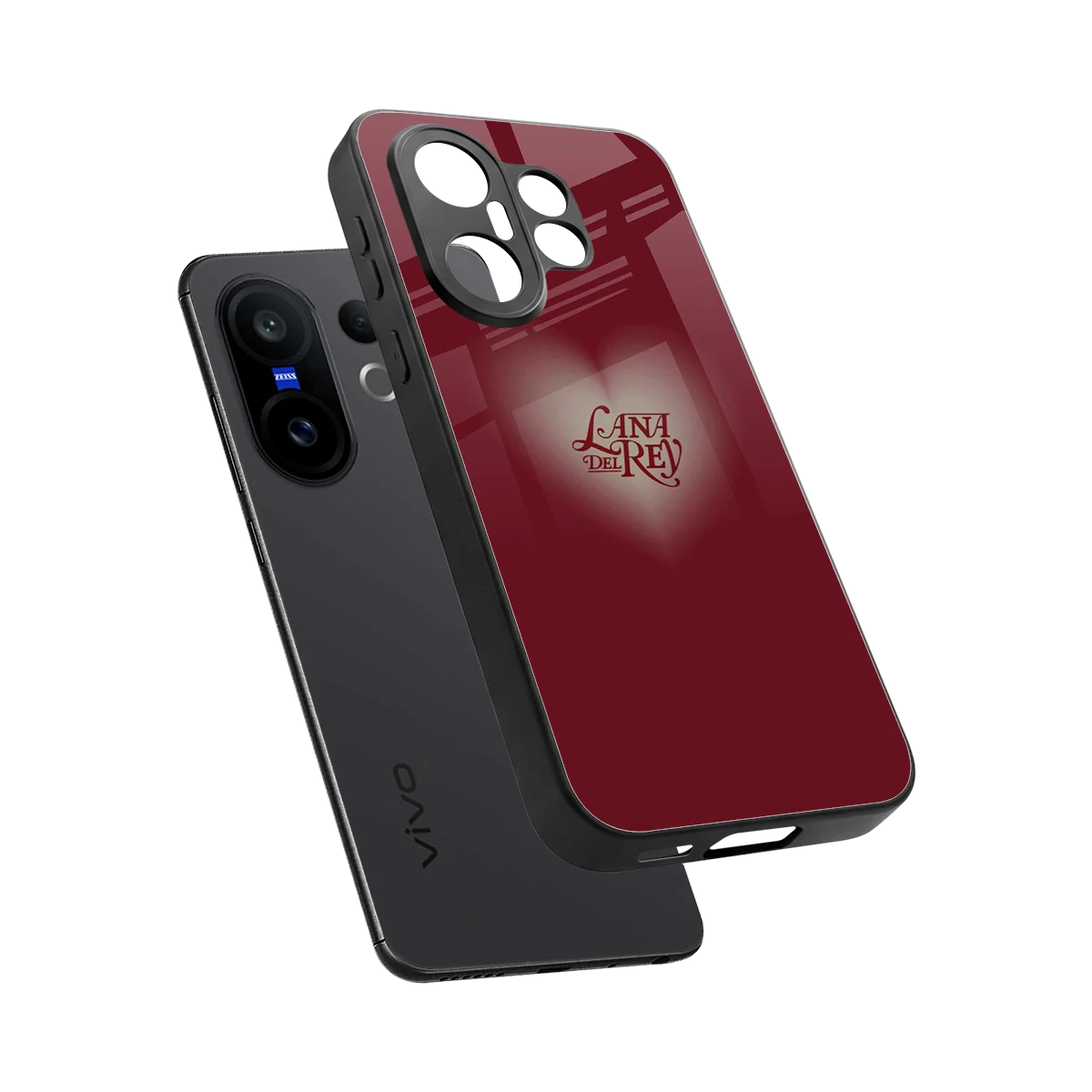 Lana Del Rey Red sleek vivo x200 fe cover with tempered glass back and TPU edges